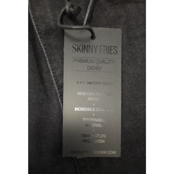 Skinny Fries Jeans Women's Super High Rise Baggy Wide Leg Jeans Size 0 (24/32) - Picture 9 of 10